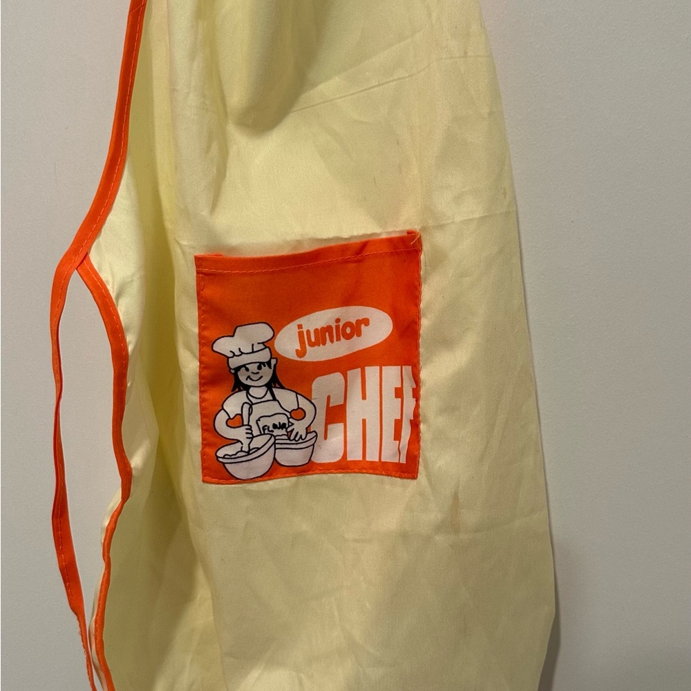 Junior Chef Apron with Orange Pocket